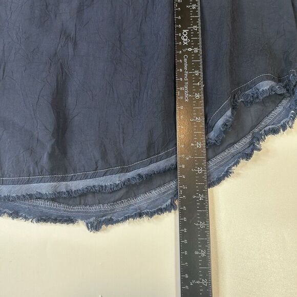 Maven West Top Womens Small Navy Blue V-Neck Lightweight Made In USA Cowgirlcore - Picture 3 of 7